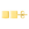 14k Yellow Gold Polished Cube Post Earrings