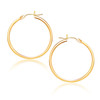 10k Yellow Gold Polished Hoop Earrings (1.5x25mm)