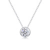 A fashionable and trendy jewelry necklace pendant set, featuring 1 carat moissanite gemstones, made of 925 silver material.