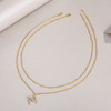 Attractive Letters - A fashionable and popular jewelry necklace pendant set, featuring Monnes stone, made of 925 silver and plated with platinum diamonds