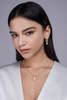 Wish Light - A fashionable and popular jewelry necklace pendant set, featuring Monnes stone, made of 925 silver and plated with platinum diamonds