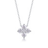 Lucky Four-Leaf Clover - A fashionable and popular jewelry necklace pendant set, featuring Monis stone, made of 925 silver and plated with platinum diamonds