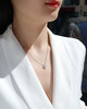 Lucky Four-Leaf Clover - A fashionable and popular jewelry necklace pendant set, featuring Monis stone, made of 925 silver and plated with platinum diamonds