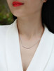 Joy - A fashionable and popular jewelry necklace pendant set, featuring Monnes stone, made of 925 silver and plated with platinum and diamonds.