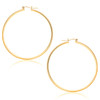 14k Yellow Gold Polished Hoop Earrings (1.5x45mm)