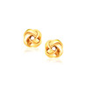 14k Yellow Gold Classic Love Knot Stud Earrings