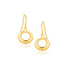14k Yellow Gold Open Circle Dangle Earrings