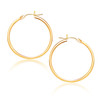 14k Yellow Gold Polished Hoop Earrings (1.5x25mm)