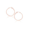 14k Rose Gold Polished Hoop Earrings (2x25mm)