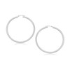 10k White Gold Polished Hoop Earrings (3x30mm)