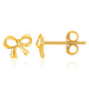 14k Yellow Gold Bow Style Post Earrings