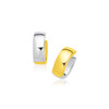 14k Two-Tone Gold Snuggable Style Earrings