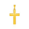 14k Yellow Gold Reversible Textured Cross Pendant