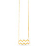 14K Yellow Gold Aquarius Necklace