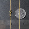 18k Yellow Gold Round Cable Link Chain (0.97 mm)