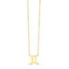 14K Yellow Gold Gemini Necklace