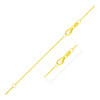 Double Extendable Diamond Cut Cable Chain in Yellow Gold (0.87 mm)