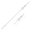 Double Extendable Box Chain in 14k White Gold (0.6mm)
