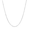 Double Extendable Box Chain in 14k White Gold (0.6mm)