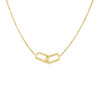 14k Yellow Gold Necklace with Interlocking Petite Rectangles