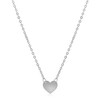 14k White Gold Polished Mini Heart Necklace