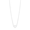 14k White Gold Pearl Solitaire Necklace