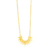 14k Yellow Gold Polished Sunburst Necklace