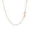 14k Rose Gold 17 inch Necklace with Round White Topaz