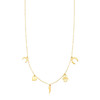14K Yellow Gold Necklace with Polished Charms