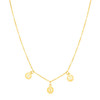 14k Yellow Gold Mom Necklace with Circle Drops