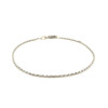 2.0mm 14k White Gold Solid Diamond Cut Rope Bracelet