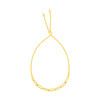 14K Yellow Gold Adjustable Bracelet with Paperclip Chain