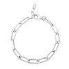 Sterling Silver Wide Paperclip Chain Bracelet
