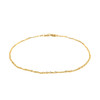14k Yellow Gold Singapore Bracelet 1.0mm