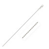 14k White Gold Solid Diamond Cut Rope Bracelet 1.5mm