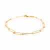 14k Yellow Gold Wire Paperclip Bracelet (2.7mm)