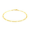 2.6mm 10k Yellow Gold Link Figaro Bracelet