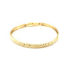 10k Yellow Gold Dome Childrens Diamond Cut Florentine Bangle