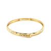 10k Yellow Gold Dome Childrens Diamond Cut Florentine Bangle