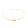 14K Yellow Gold Fine Paperclip Anklet (1.5mm)