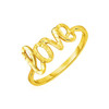 14k Yellow Gold Ring with Love