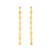 14k Yellow Gold Post Dangle Earrings with Polished Circles