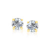 14k Yellow Gold 8.0mm Round CZ Stud Earrings