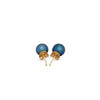 14k Yellow Gold Cultured Black Pearl Stud Earrings (6mm)