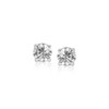 Sterling Silver Faceted White Cubic Zirconia Stud Earrings(4mm)