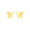 14k Yellow Gold Polished Butterfly Earrings