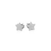 14k White Gold Post Earrings with Stars(6.5mm)