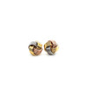 Love Knot Post Earrings in 14k Tri Color Gold