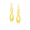 14k Yellow Gold Polished Earrings in Infinity Design