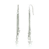 Sterling Silver Tassel Earrings with Polished Stars